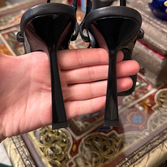 SAINT LAURENT Jeanne 110 leather slingback pumps - Picture 6 of 7